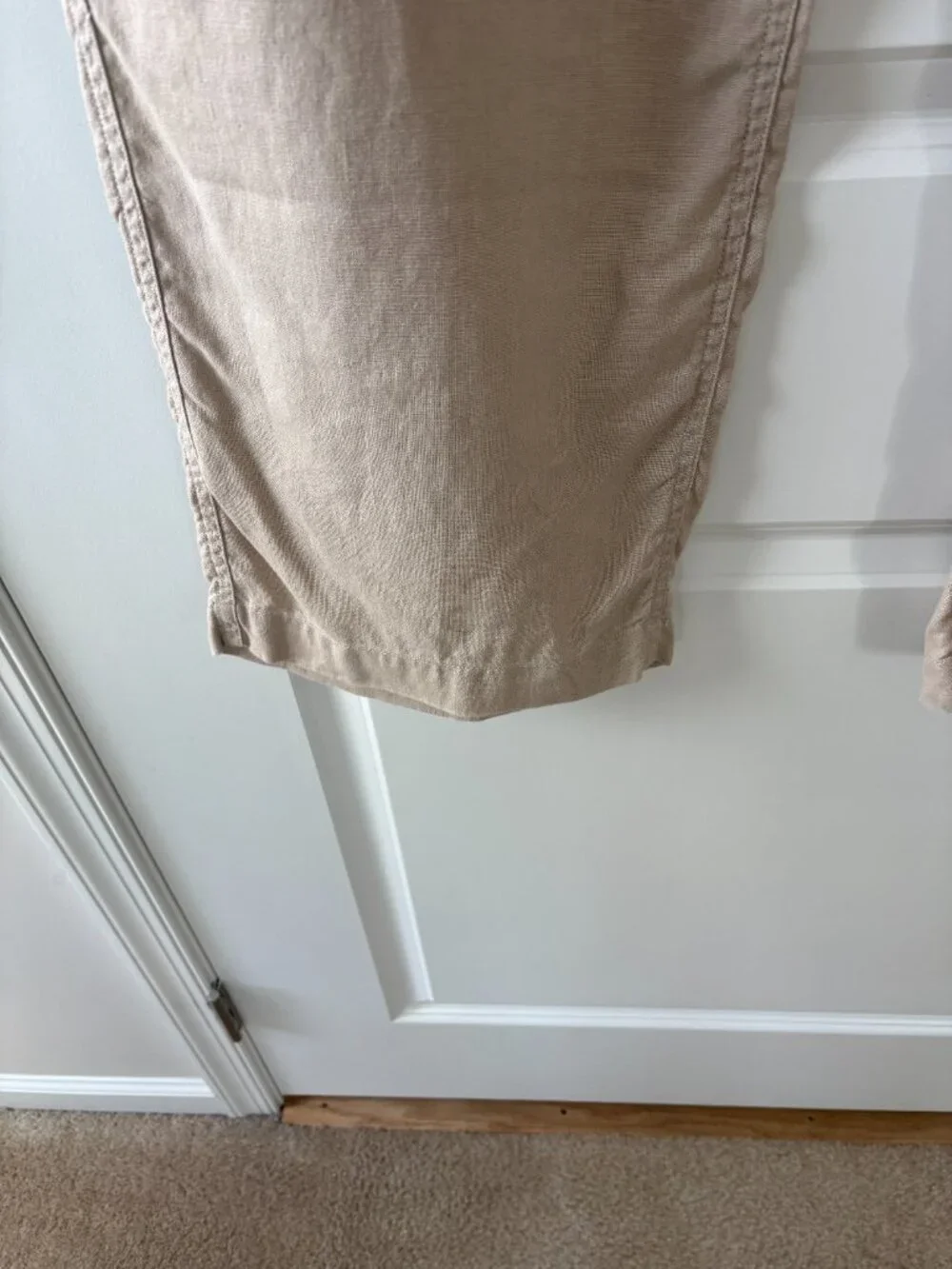 Apt. 9 Men's 100% Pure Linen Pants, Flat Front, Beach Chinos Size 40/32